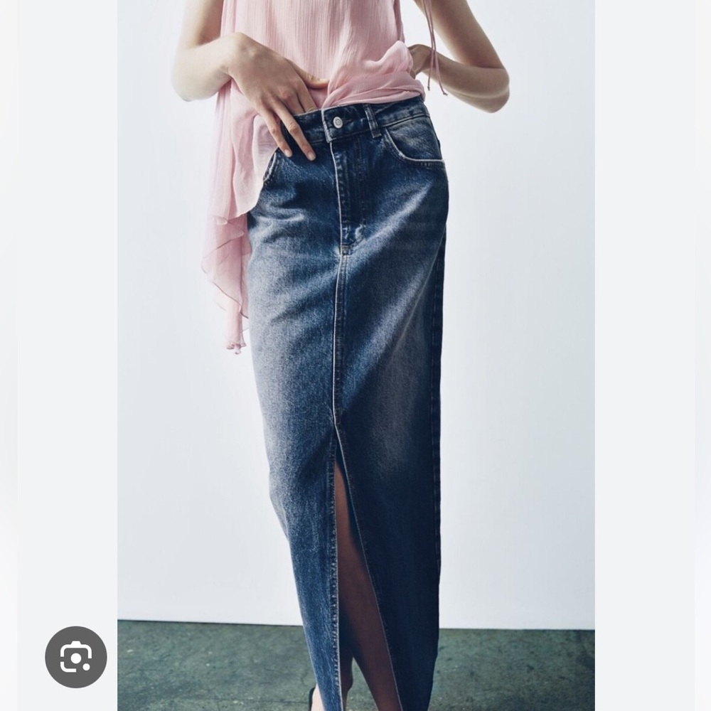Zara Denim Maxi Skirt